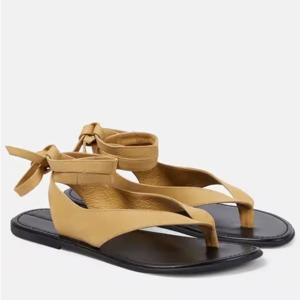 The Row Beach Thong Sandal in yellow in size 39 (US 9).